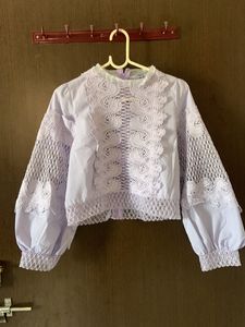PUFF SLEEVES NET TOP