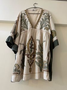 zara embroidery dress