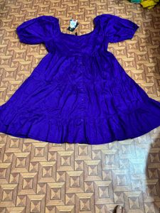 Blue Smella Tiered Mini Dress