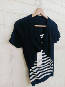 a Knit Top &amp; Shrug Set