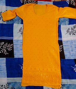 Dark Yellow Colour Kurta