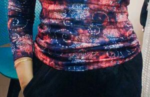 Patterned Long Sleeve Top