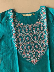 Beautiful Green Kurta With Embroidery