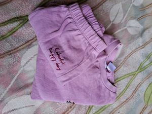 Lilac Lounge Set - 'Colorful Happy Day' Detail