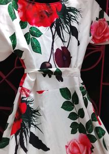 Floral Print Belted Dress