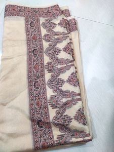 Saree - Cream Colored Simple Yet Beautiful