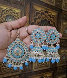Beautiful Maang Teeka-Earrings Set