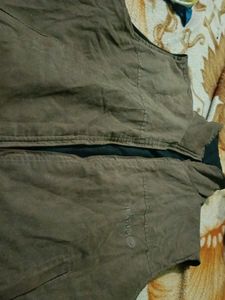 Double Sided Half Sleeve Jacket With Cap