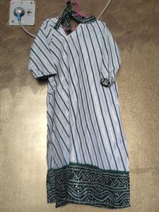 Striped Green Kurta