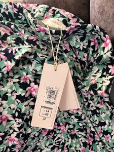 Green Floral Midi Skirt For women