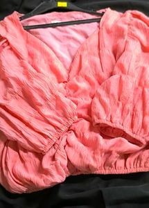 Pink Puff Sleeve Top