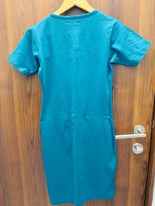 Teal Cutout Mini Dress