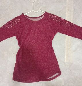 Maroon Long Sleeve Top