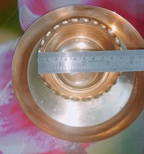 Brass and copper bhog thali set for laddu gopal