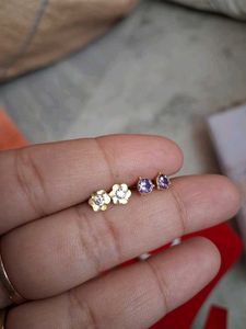 Flower Stud Earrings 2 Pair