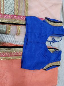 2part Saree Net With Pure Fabric
