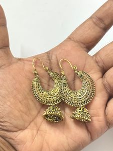 Vintage Gold Jhumka Earrings