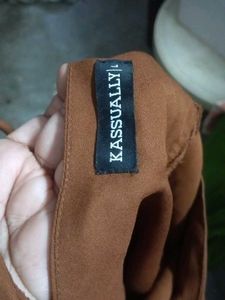 Brown Peplum Top