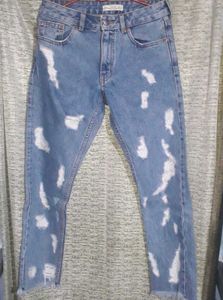 Zara Distressed Denim Jeans