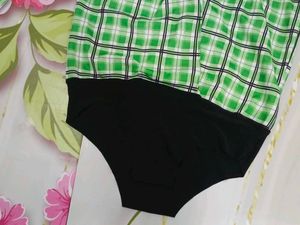 (700)Green Plaid Bodysuit