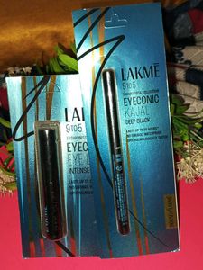 Lakme Combo Eyeconic Kajal Deep Black And Eyeliner
