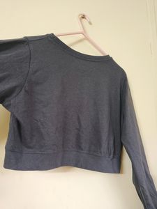 Small Size Full Sleeves Crop Top T Shirt