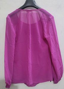 Magenta Blouse On Top