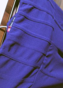 Stylish Blue High Waist Pants