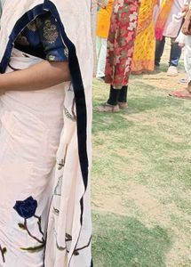 Elegant Blue &amp; Gold Sari Blouse