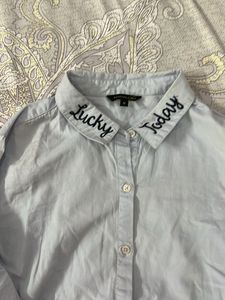 Cute 'Lucky Today' Light Blue Top