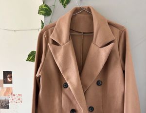 DaFirenze Camel Long Trench Coat S