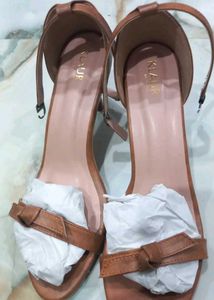 Brown Heels with Ankle Strap