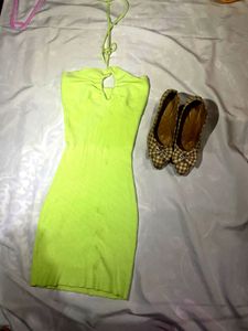 Neon Green Mini Dress