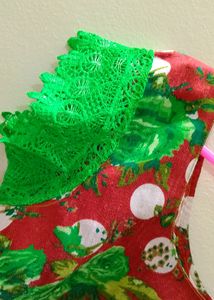 💚❤️NEW Floral Kurti With Green Lace 💚