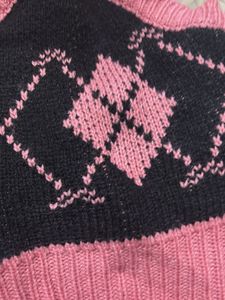 Argyle Knit Halter Top