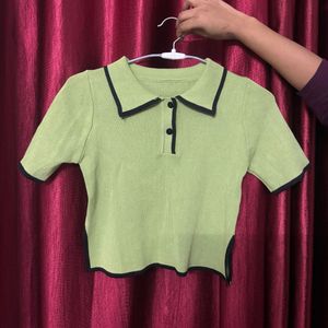 Vibrant Green Crop T-Shirt – Effortless Style Meet