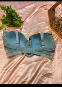 Lace Bra - Blue Floral