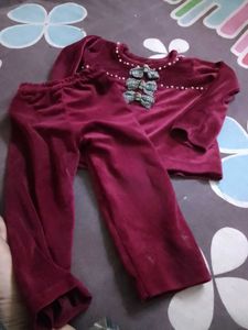Cute Burgundy Top with Bows