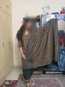 Green Paisley winter Kurta Set