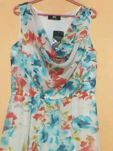 MAX Floral Chiffon Maxi Dress