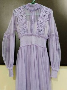 Lavender Floral Maxi Dress