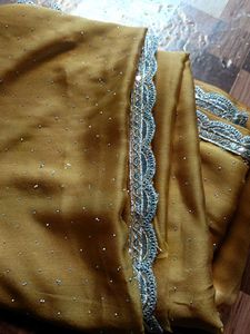 Party Wear Saree  With Sequen Work