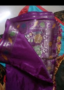 Purple Banarasi Silk Saree