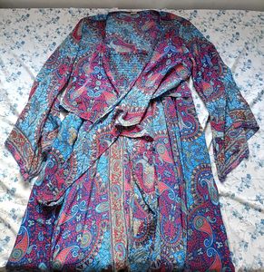 Blue Patterned Co Ord Set