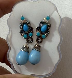 Teardrop Turquoise Earrings