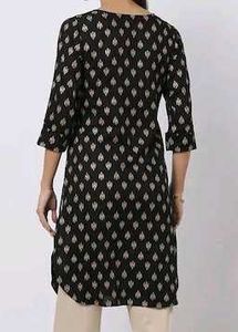 Black Printed Kurta