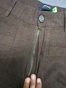 Brown Straight Leg Trousers