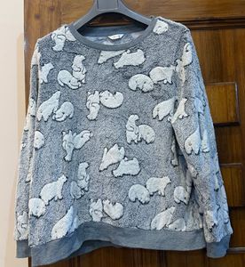 Cute Polar Bear Print Sweatshirt