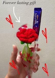 Single Rose Crochet Flower