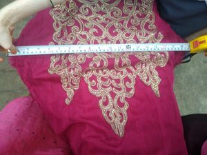 2 Combo Unstiched Net Dress (Pink&amp;Blue)